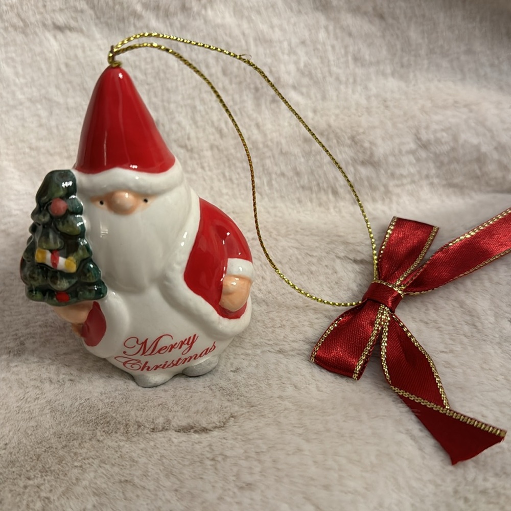 Spode Merry Christmas Gnome Ornament - NIB